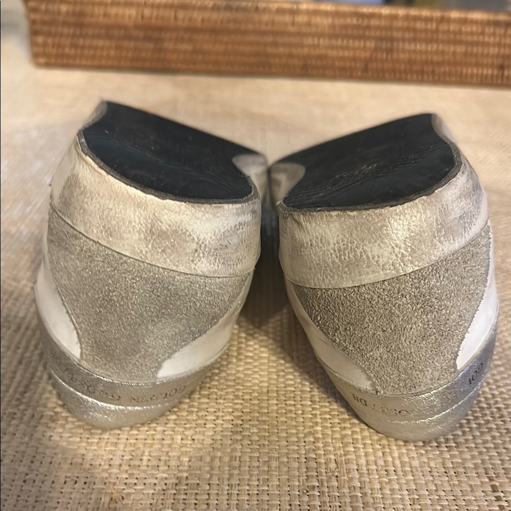 Golden Goose Silver and White Sneakers sz 40 - Picture 7 of 7